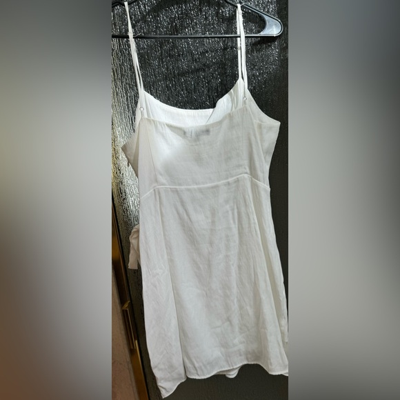 Cotton Candy LA White Ruffle Wrap Dress (but actually zips!) - Picture 4 of 5